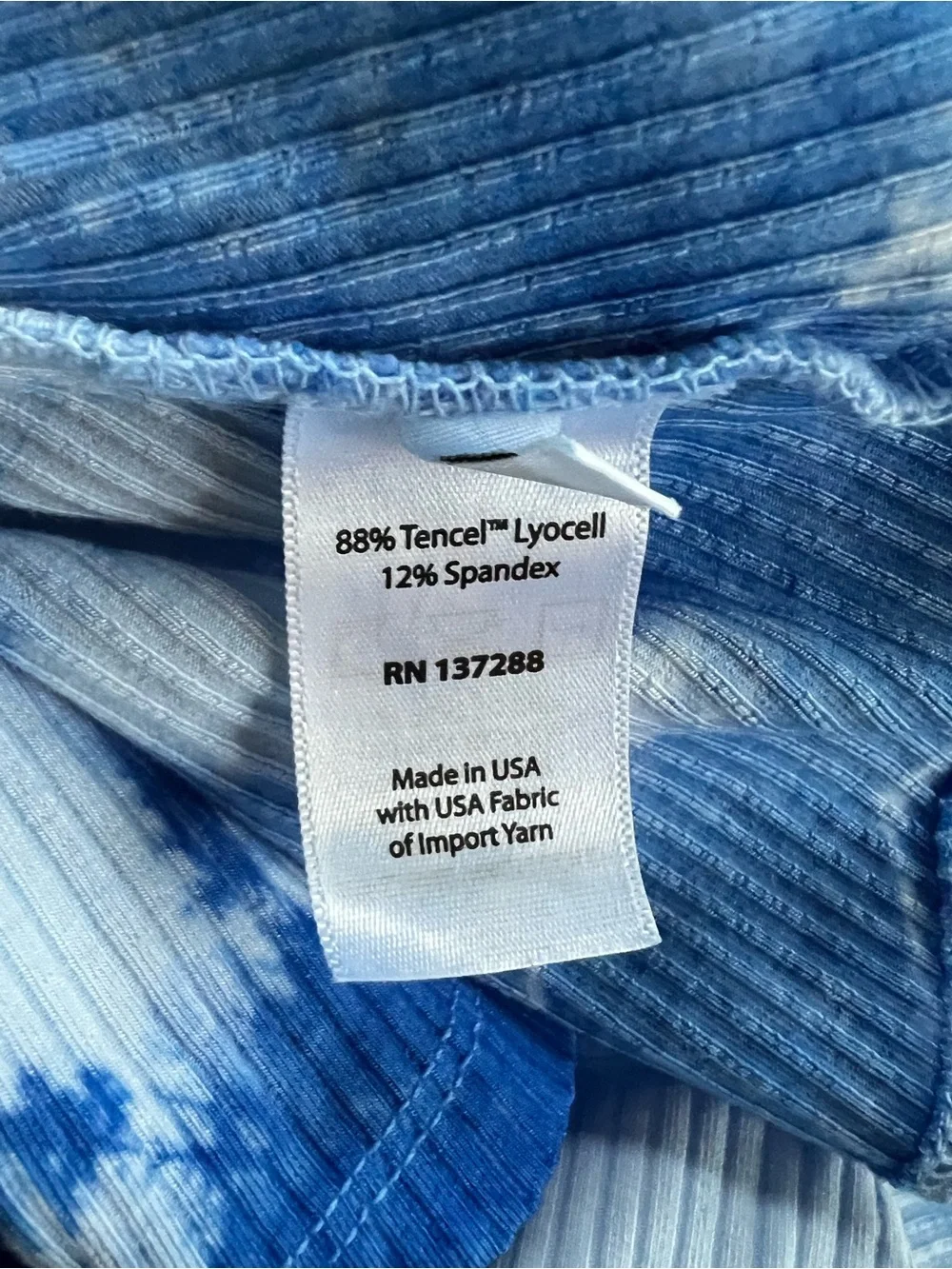 Year of Ours Blue Tie Dye Ribbed Knit Skort NWT M Activewear Pickleball